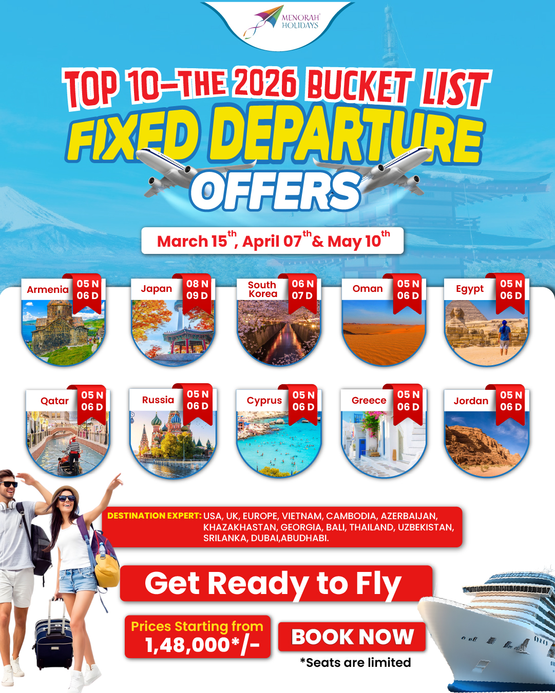 Top 10 - The 2026 Bucket List Fixed Departure Offers